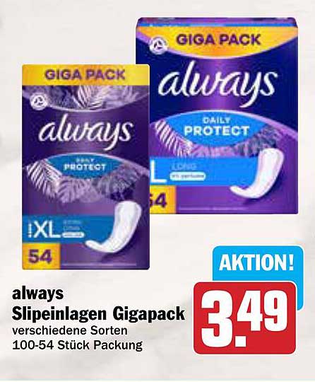 always Slipeinlagen Gigapack - verschiedene Sorten