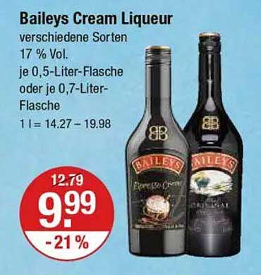 Baileys Cream Liqueur – Verschiedene Sorten 0,5L oder 0,7L