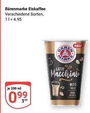 Bärenmarke Eiskaffee - Verschiedene Sorten, 200 ml für nur 0,99 €