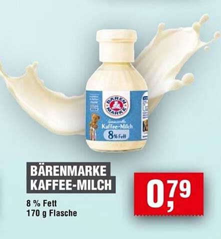Bärenmarke Kaffee-Milch 8 % Fett, 170 g Flasche