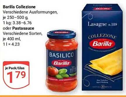 Barilla Collezione - Pasta und Saucen in verschiedenen Ausführungen