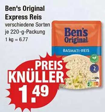 Ben's Original Express Reis - verschiedene Sorten je 220-g-Packung