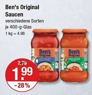 Ben's Original Saucen verschiedene Sorten je 400-g-Glas
