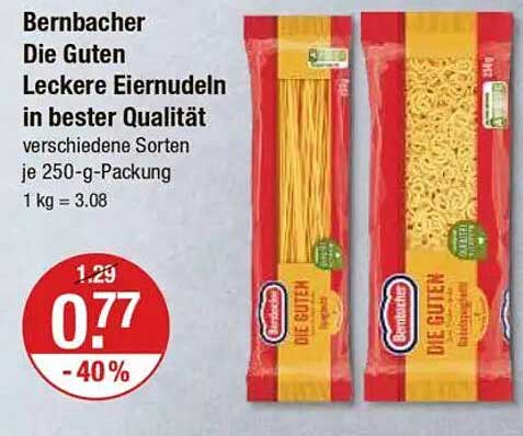 Bernbacher Die Guten Leckere Eiernudeln in bester Qualität