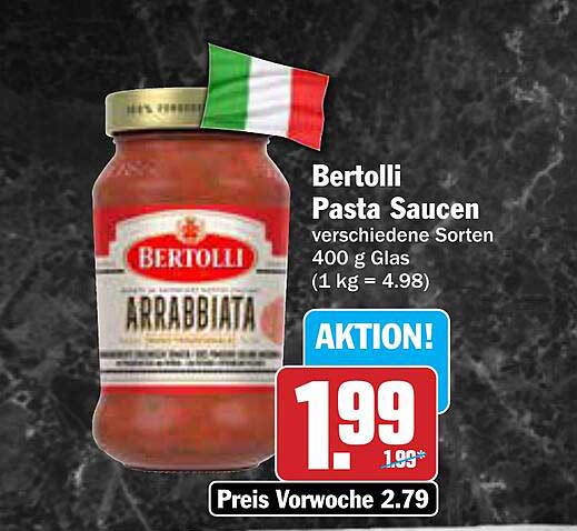 Bertolli Pasta Saucen verschiedene Sorten 400 g Glas