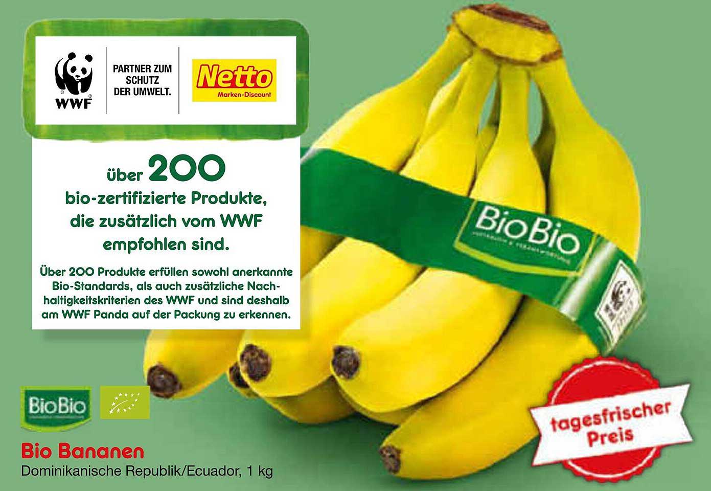 Bio Bananen, Dominikanische Republik/Ecuador, 1 kg