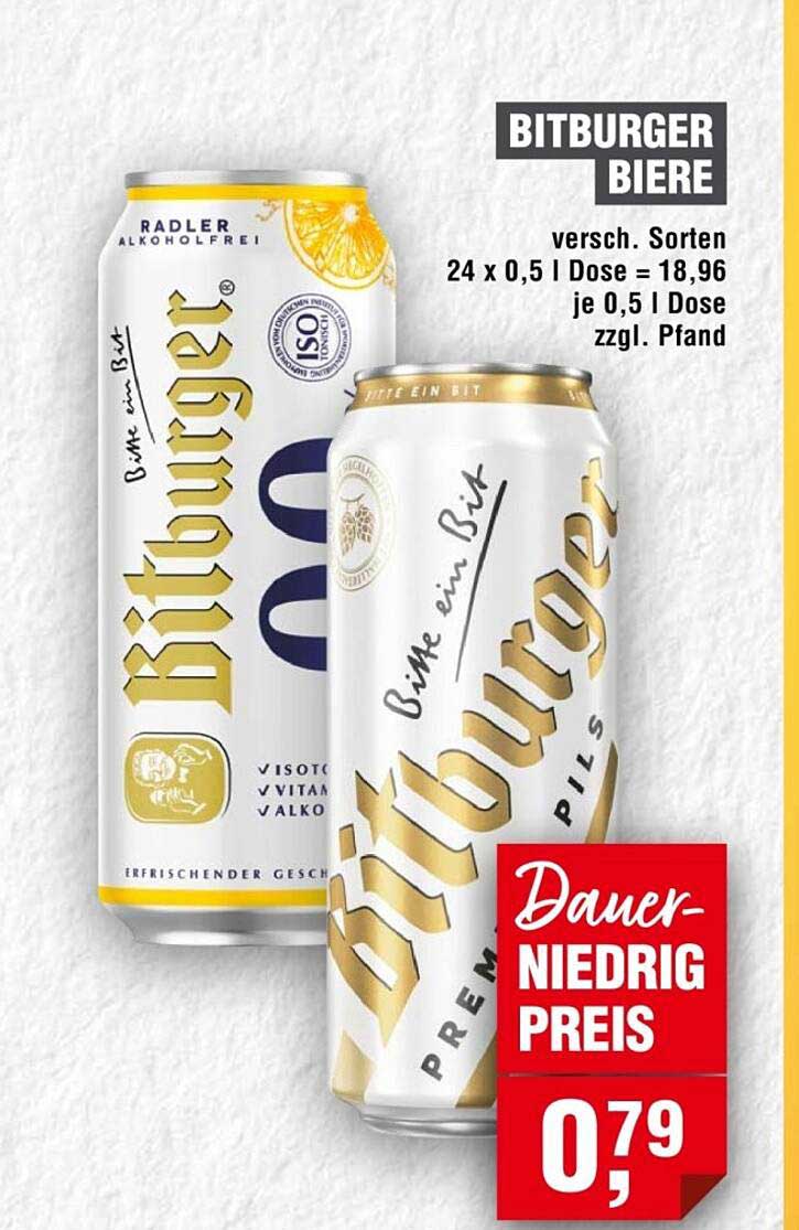 BITBURGER BIER - Verschiedene Sorten 24 x 0,5 l Dose