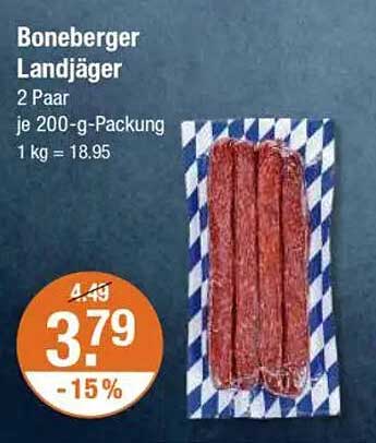 Boneberger Landjäger 2 Paar je 200-g-Packung