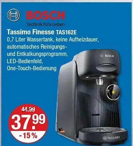 Bosch Tassimo Finesse TAS162E