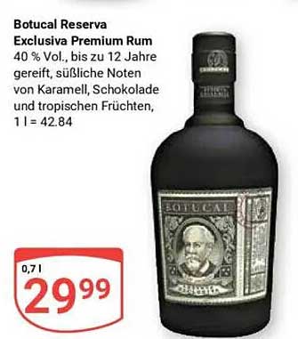 Botucal Reserva Exclusiva Premium Rum 0,7 l