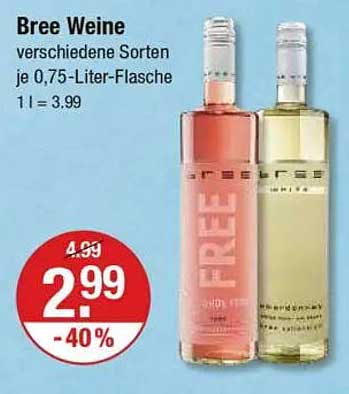 Bree Weine verschiedene Sorten je 0,75-Liter-Flasche