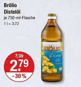 Brölio Distelöl 750 ml - jetzt zum Schnäppchenpreis!
