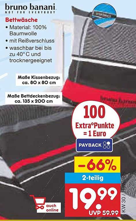 Bruno Banani Bettwäsche 2-teilig aus 100% Baumwolle