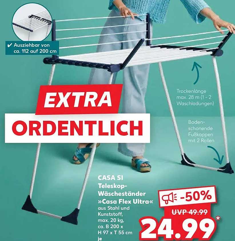CASA SI Teleskop-Wäscheständer »Casa Flex Ultra«