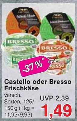 Castello oder Bresso Frischkäse