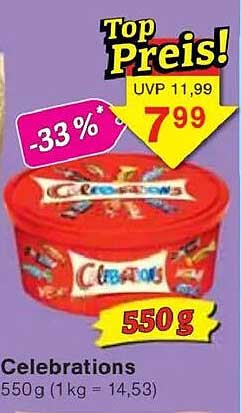 Celebrations, 550 g - Top Preis!