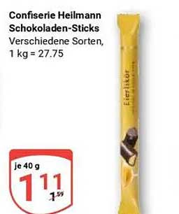 Confiserie Heilmann Schokoladen-Sticks - Verschiedene Sorten