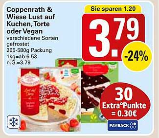 Coppenrath & Wiese Lust auf Kuchen, Torte oder Vegan – verschiedene Sorten gefrostet