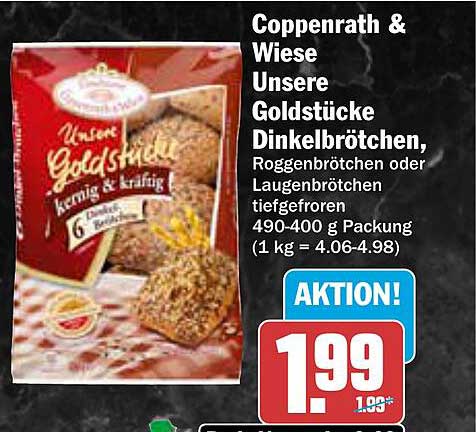 Coppenrath & Wiese Unsere Goldstücke Dinkelbrötchen, Roggenbrötchen oder Laugenbrötchen tiefgefroren