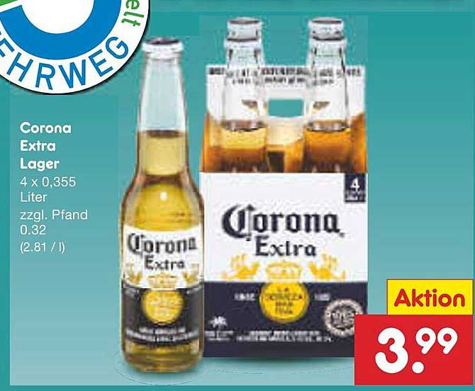 Corona Extra Lager 4 x 0,355 Liter