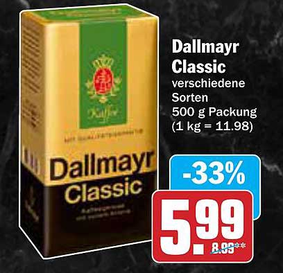 Dallmayr Classic verschiedene Sorten 500 g Packung