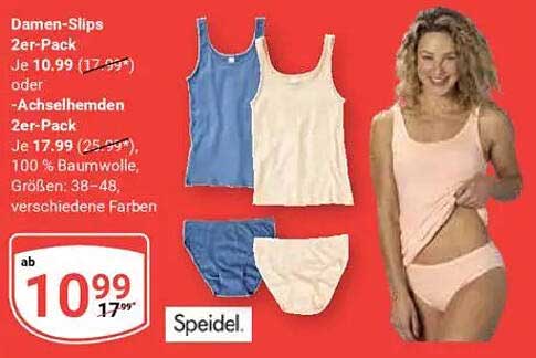 Damen-Slips 2er-Pack oder Achselhemden 2er-Pack