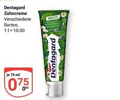 Dentagard Zahnpasta - Verschiedene Sorten, 75 ml