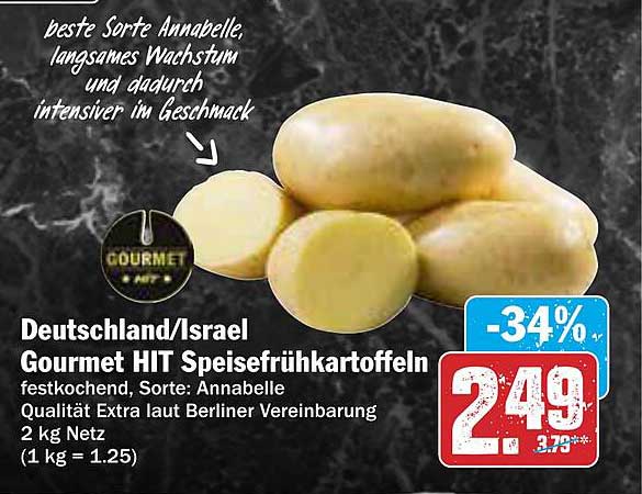 Deutschland/Israel Gourmet HIT Speisefrühkartoffeln 2 kg Netz