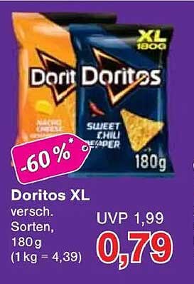 Doritos XL verschiedene Sorten, 180 g