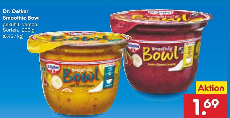 Dr. Oetker Smoothie Bowl, gekühlt, verschiedene Sorten, 200 g