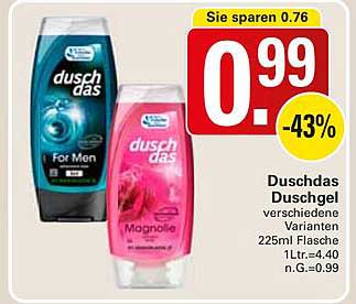 Duschdas Duschgel verschiedene Varianten 225ml