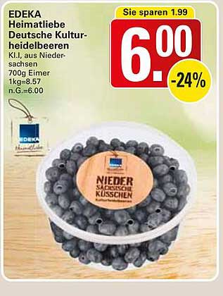 EDEKA Heimatliebe Deutsche Kultur-Heidelbeeren 700g