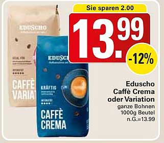 Eduscho Caffé Crema oder Variation 1000g Beutel