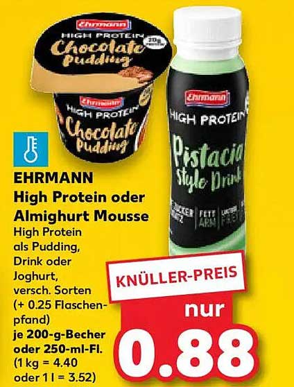 EHRMANN High Protein oder Almighurt Mousse - Knüller-Preis nur 0,88
