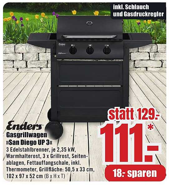 Enders Gasgrillwagen »San Diego UP 3«