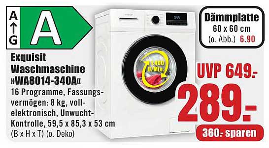 Exquisit Waschmaschine »WA8014-340A«