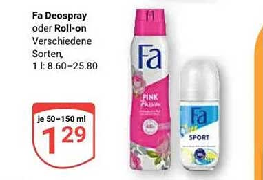 Fa Deospray oder Roll-on – Verschiedene Sorten