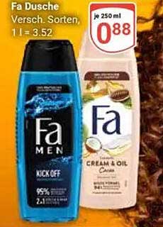 Fa Duschgel in verschiedenen Sorten - nur 0,88 € je 250 ml