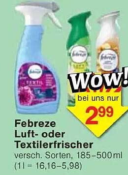 Febreze Luft- oder Textilerfrischer - verschiedene Sorten, 185–500ml