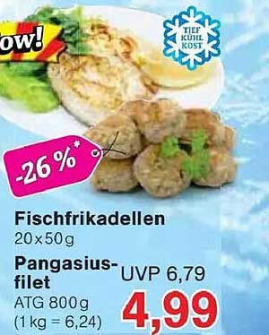 Fischfrikadellen 20x50g - Pangasiusfilet