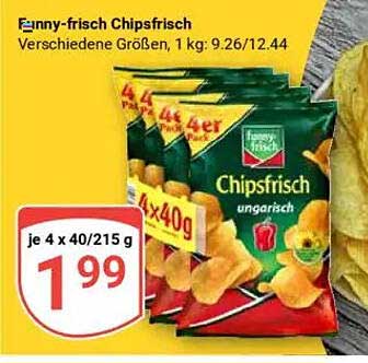 Funny-frisch Chipsfrisch 4er Packung je 4 x 40 g