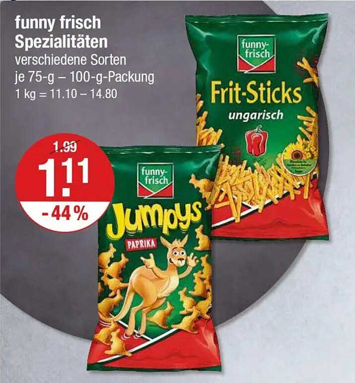 funny frisch Spezialitäten verschiedene Sorten je 75-g - 100-g-Packung