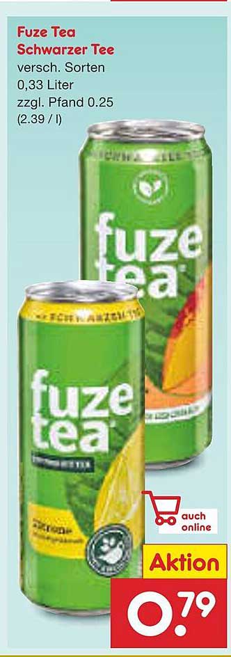 Fuze Tea Schwarzer Tee - verschiedene Sorten 0,33 Liter