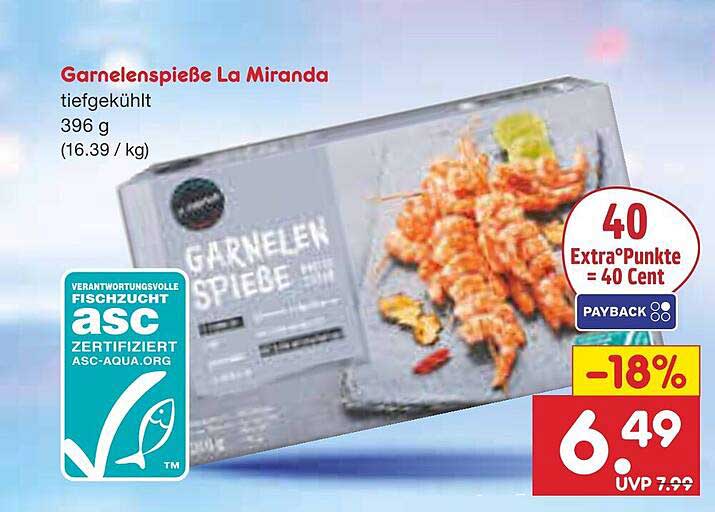Garnelenspieße La Miranda - tiefgekühlt