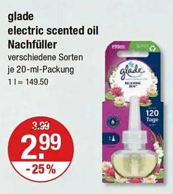 glade electric scented oil Nachfüller 20-ml-Packung