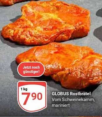 GLOBUS Rostbrätel Vom Schweinekamm, mariniert