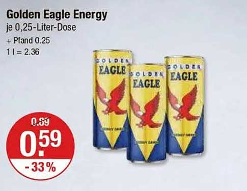 Golden Eagle Energy je 0,25-Liter-Dose