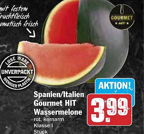 Gourmet HIT Wassermelone - Rot, Kernarm, Klasse I