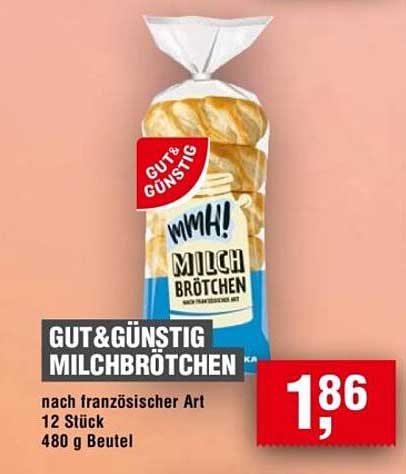 GUT&GÜNSTIG MILCHBRÖTCHEN nach französischer Art – 12 Stück