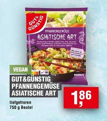 Gut&Günstig Pfannengemüse Asiatische Art 750 g Beutel